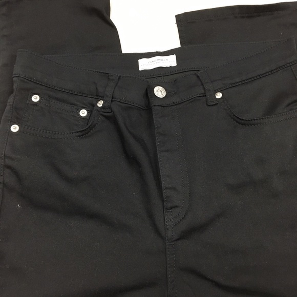 Zara Pants & Jumpsuits Zara Womens Premium Denim Black Capris Poshmark